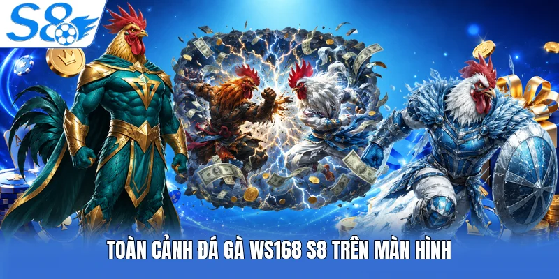 Toàn cảnh đá gà ws168 S8 trên màn hình